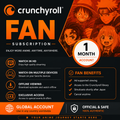 Crunchyroll Fan 1 Month Subscription - Account Global
